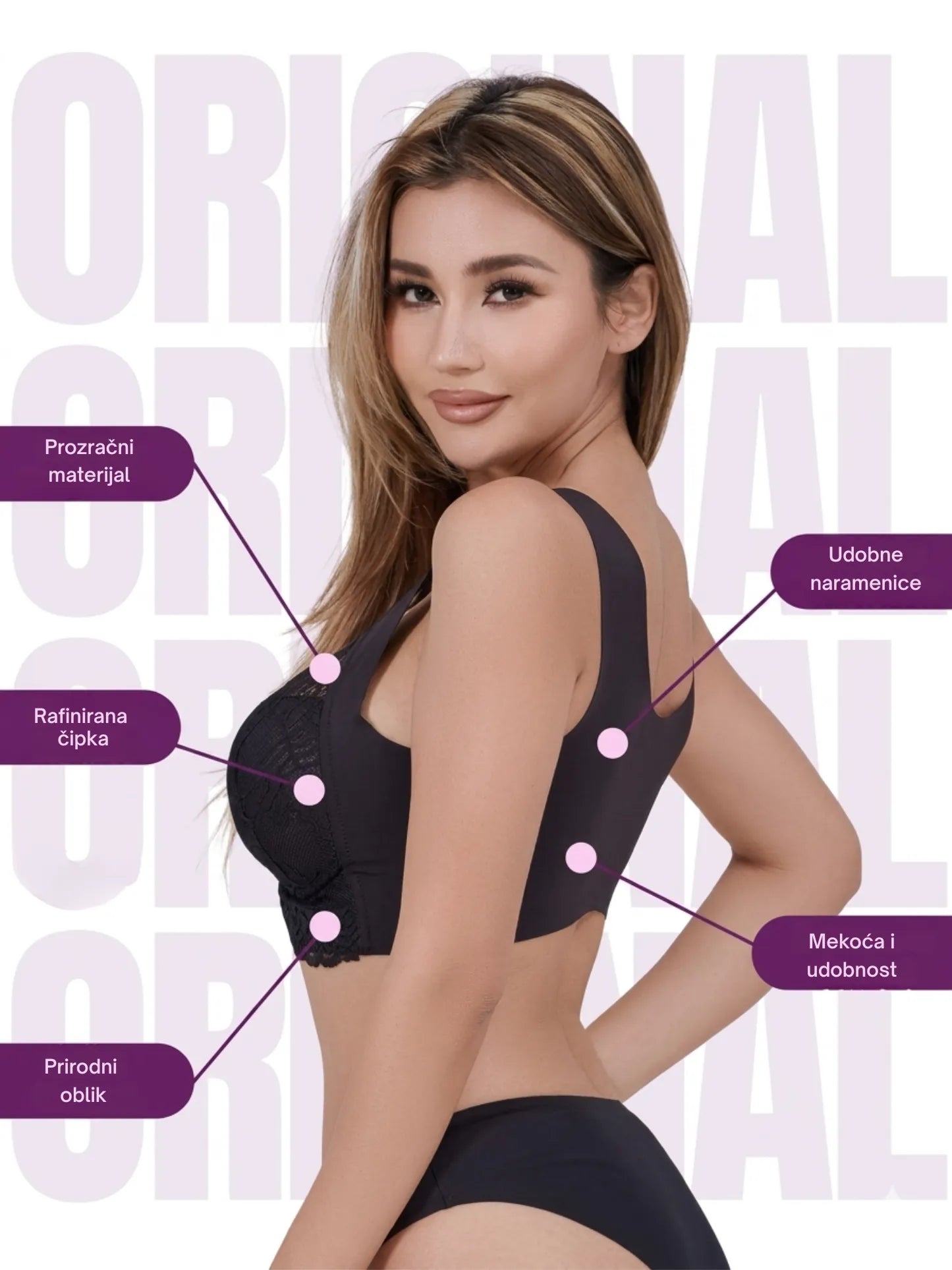 Nina – Udoban Push-Up Bežični Grudnjak HR