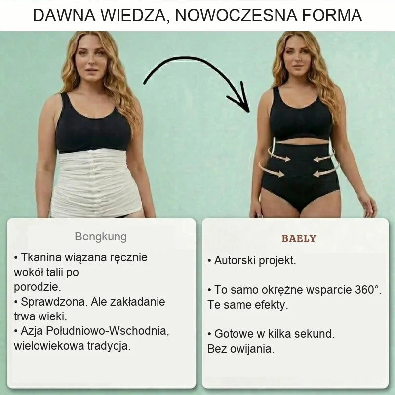 Modelujące Majtki z Wysokim Stanem na Okres Po Porodzie i Menopauzę
